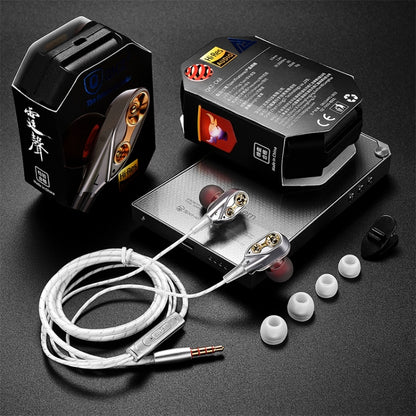 QKZ CK8 HiFi In-ear Four Unit Sports Music Headphones (Silver) by QKZ