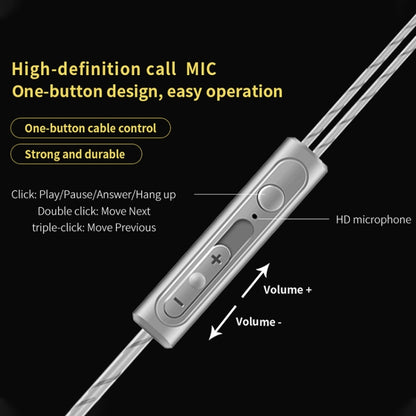 QKZ CK8 HiFi In-ear Four Unit Sports Music Headphones (Silver) by QKZ