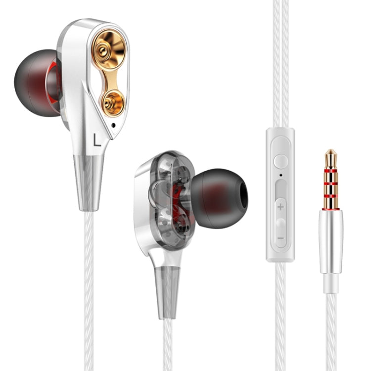 QKZ CK8 HiFi In-ear Four Unit Sports Music Headphones (White) by QKZ
