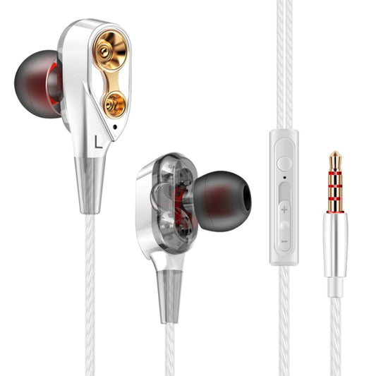 QKZ CK8 HiFi In-ear Four Unit Sports Music Headphones (White) by QKZ