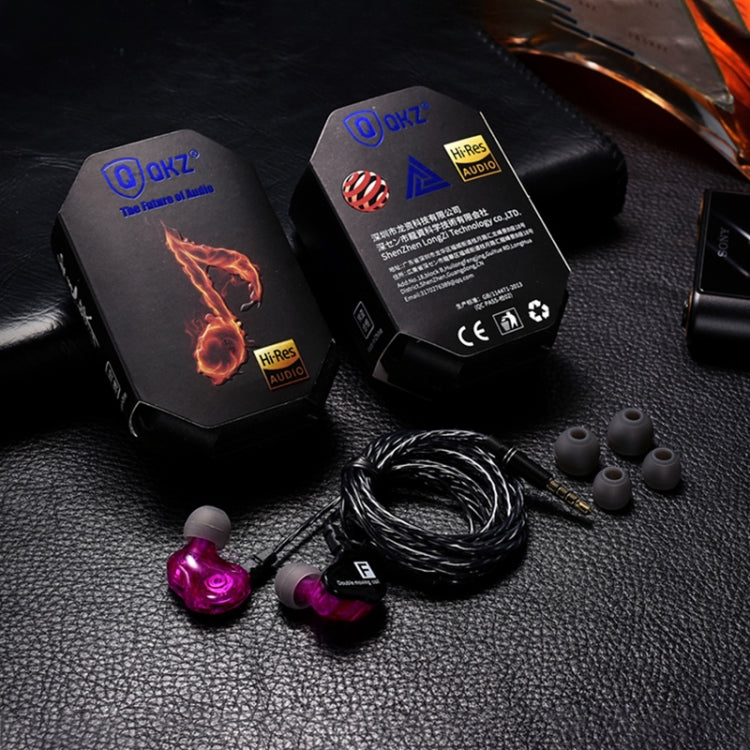 QKZ CK9 HiFi In-ear Four Unit Sports Music Headphones (Purple) by QKZ