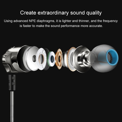 QKZ DM7 High-quality In-ear All-metal Sports Music Headphones, Microphone Version by QKZ