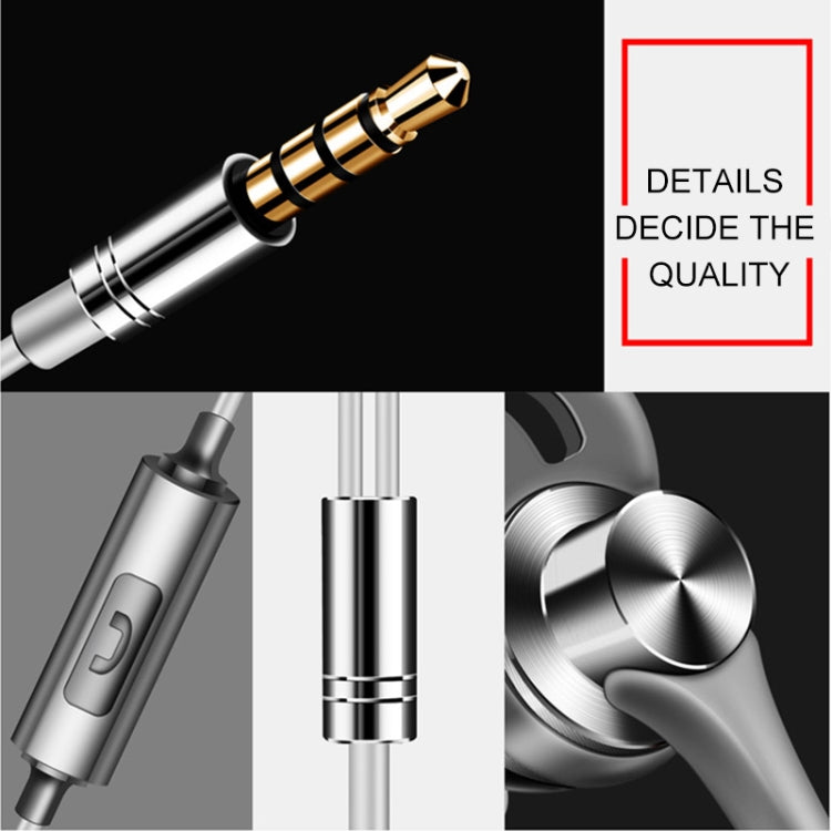 QKZ EQ1 CNC Metal Shark Fin Headphones Sports Music Headphones, Microphone Version (Rose Gold) by QKZ