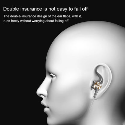 QKZ EQ1 CNC Metal Shark Fin Headphones Sports Music Headphones, Microphone Version (Rose Gold) by QKZ