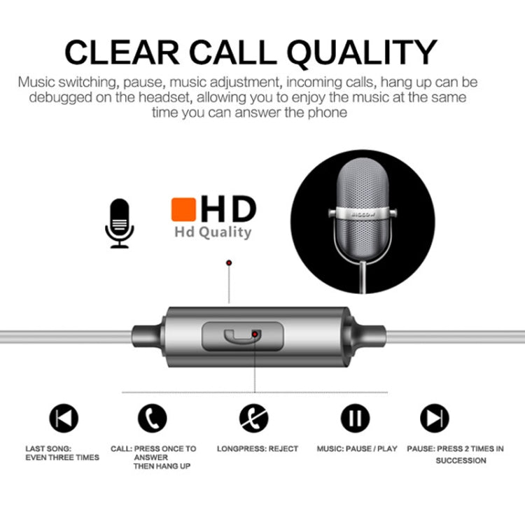 QKZ EQ1 CNC Metal Shark Fin Headphones Sports Music Headphones, Microphone Version (Silver) by QKZ