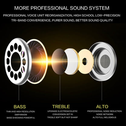 QKZ EQ1 CNC Metal Shark Fin Headphones Sports Music Headphones, Microphone Version (Silver) by QKZ