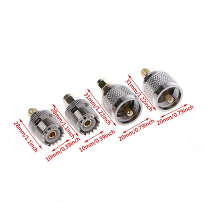 4 PCS / Set A13 Adapter Kit PL259 / SO239 to SMA Male / Female Type RF Connector by bashfashion
