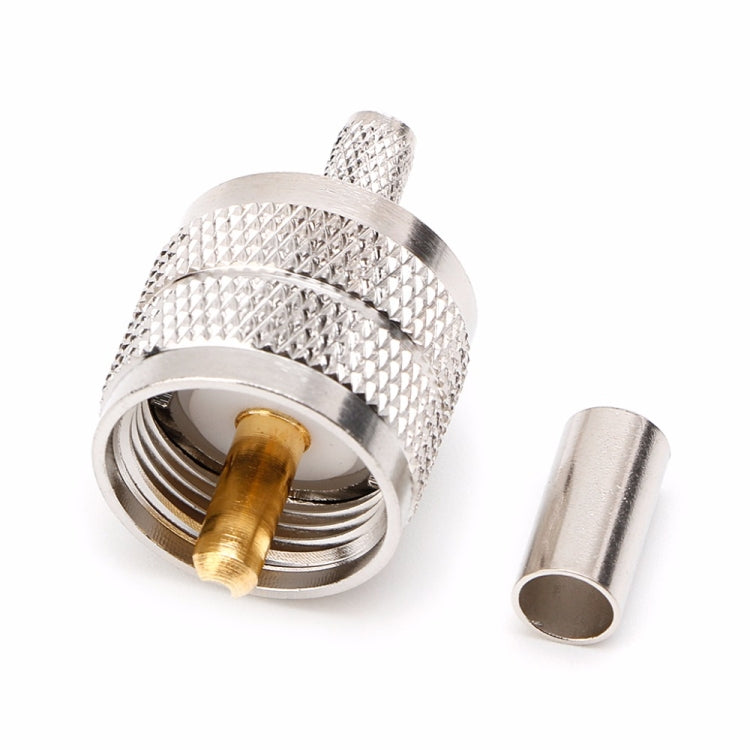 10 PCS UHF Male PL259 Plug Crimp Connector Adapter for RG58 RG142 / 3D-FB by bashfashion