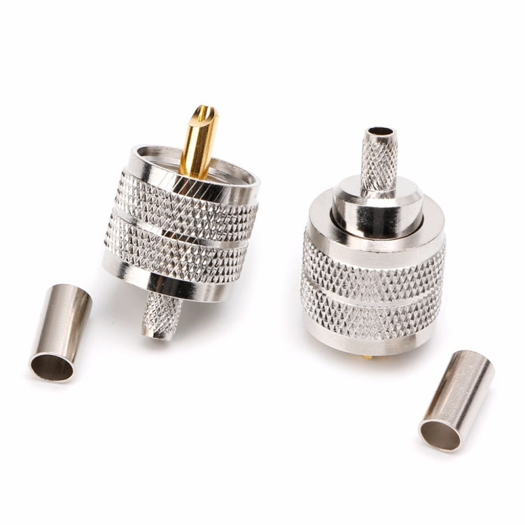 10 PCS UHF Male PL259 Plug Crimp Connector Adapter for RG58 RG142 / 3D-FB by bashfashion