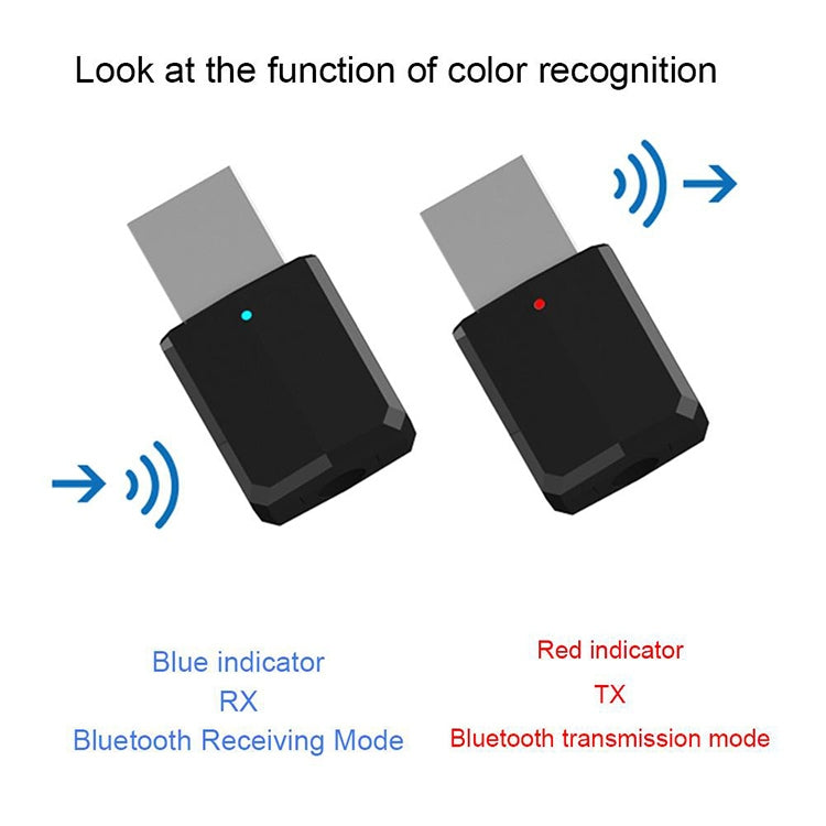 ZF169 Bluetooth5.0 Audio Receiver USB Bluetooth Adapter Bluetooth Transmitter Support Win8/10 by bashfashion