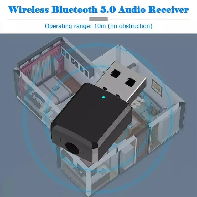 ZF169 Bluetooth5.0 Audio Receiver USB Bluetooth Adapter Bluetooth Transmitter Support Win8/10 by bashfashion