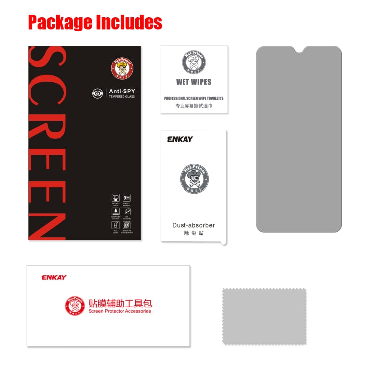 ENKAY Hat-Prince 0.26mm 9H 2.5D Privacy Anti-glare Tempered Glass Film for Galaxy A30 / A50 by ENKAY