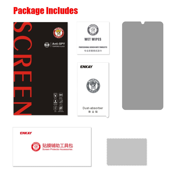 ENKAY Hat-Prince 0.26mm 9H 2.5D Privacy Anti-glare Tempered Glass Film for Galaxy A40 by ENKAY