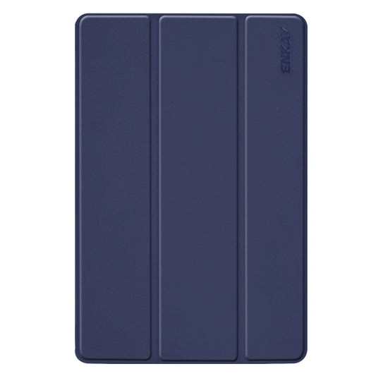 ENKAY High Quality PU Leather + Plastic Bottom Smart Case with Three-folding Holder for Samsung Galaxy Tab S5e 10.5 T720 / T725(Dark Blue) by ENKAY