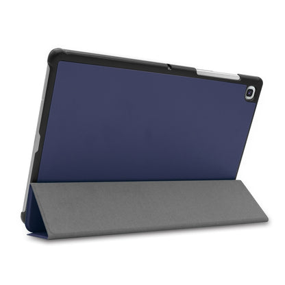 ENKAY High Quality PU Leather + Plastic Bottom Smart Case with Three-folding Holder for Samsung Galaxy Tab S5e 10.5 T720 / T725(Dark Blue) by ENKAY