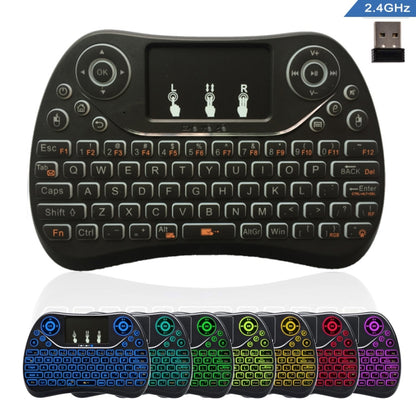 I8 Max 2.4GHz Mini Wireless Keyboard with Touchpad Rechargeable Fly Air Mouse Smart Game 7-color Backlit by bashfashion