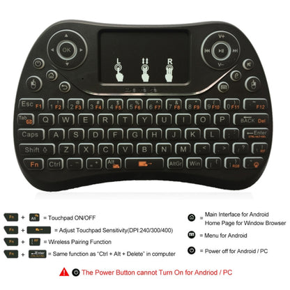 I8 Max 2.4GHz Mini Wireless Keyboard with Touchpad Rechargeable Fly Air Mouse Smart Game 7-color Backlit by bashfashion