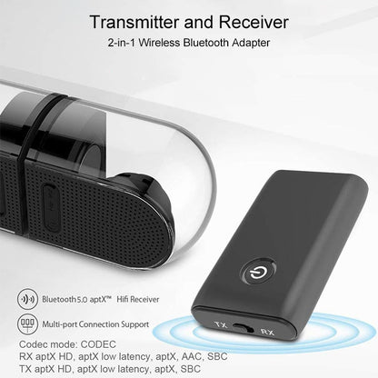 B10S Bluetooth Adapter 5.0 Bluetooth Transmitter Receiver 2 in 1 Bluetooth Adapter by bashfashion