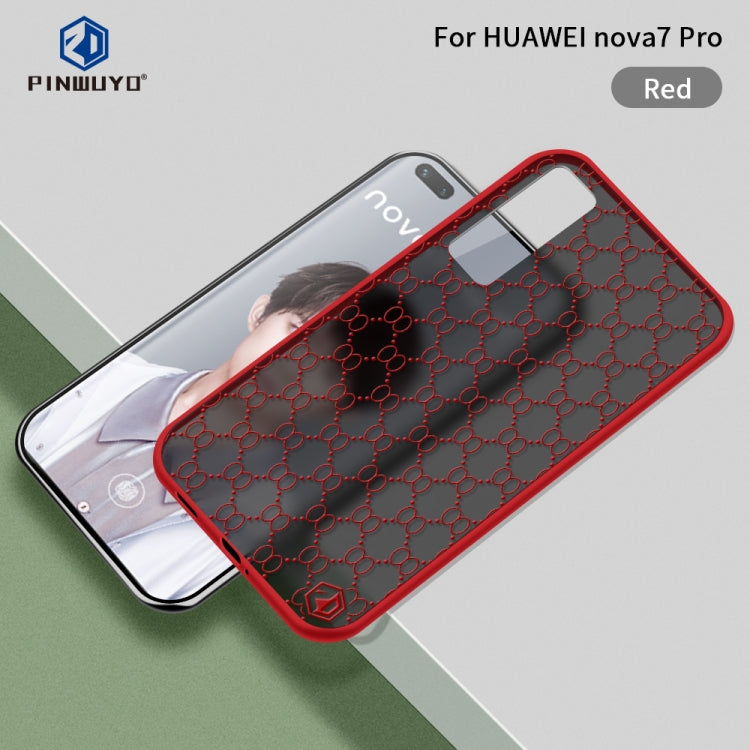 For Huawei nova7 Pro PINWUYO Series 2 Generation PC + TPU Waterproof and Anti-drop All-inclusive Protective Case(Red) by PINWUYO