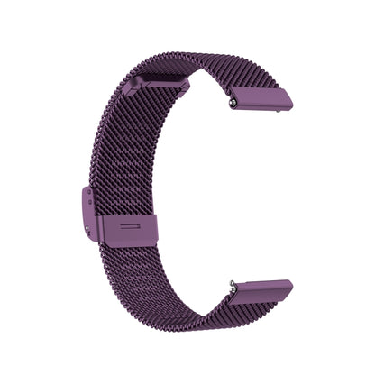 For Huawei GT/GT2 46mm/ Galaxy Watch 46mm/ Fossil Fossil Gen 5 Carlyle 46mm 22mm Stainless Steel Mesh Watch Band(Purple) by bashfashion