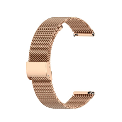 For Huawei GT2 42mm / Galaxy Watch 42mm /Galaxy Active2 20mm Stainless Steel Mesh Watch Band(Rose Gold) by bashfashion