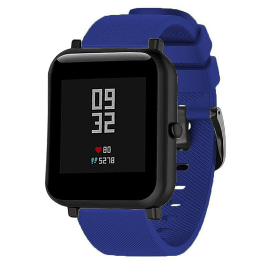 20mm For Huami Amazfit GTS / Samsung Galaxy Watch Active 2 / Gear Sport Silicone Watch Band(Midnight blue) by bashfashion