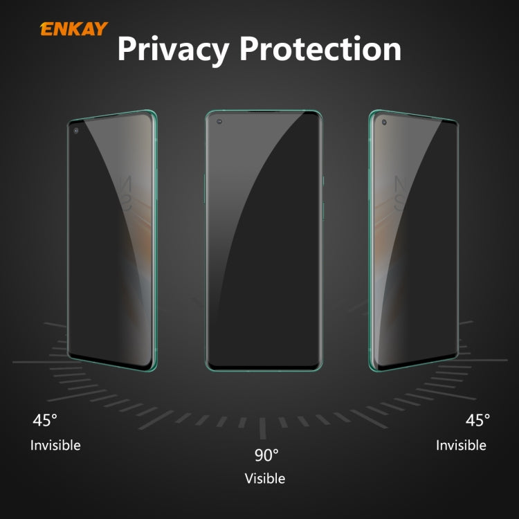 ENKAY Hat-Prince 0.26mm 9H 3D Curved Heat Bending Privacy Anti-spy Full Screen Tempered Glass Film by ENKAY