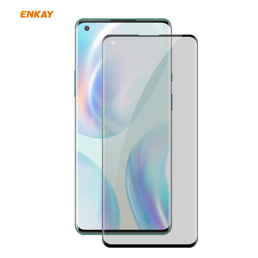 For OnePlus 8 ENKAY Hat-Prince 0.26mm 9H 3D Curved Heat Bending Privacy Anti-spy Full Screen Tempered Glass Film by ENKAY