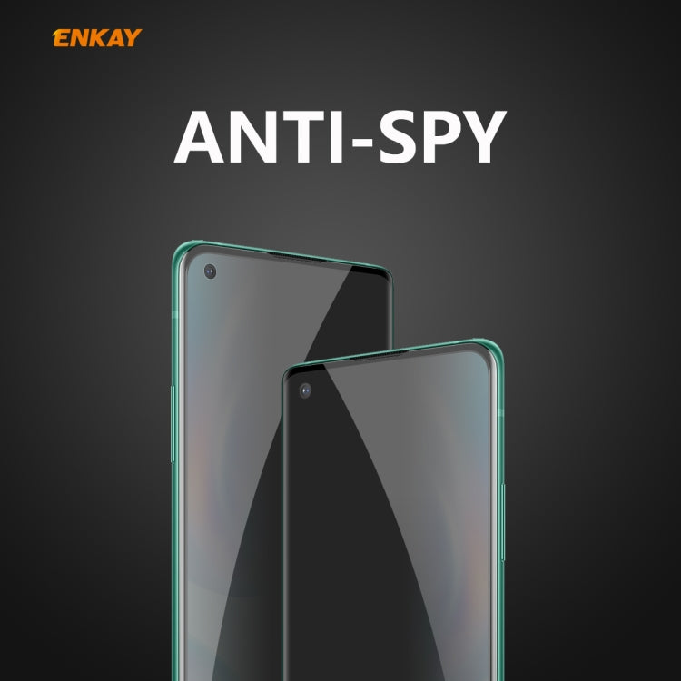For OnePlus 8 ENKAY Hat-Prince 0.26mm 9H 3D Curved Heat Bending Privacy Anti-spy Full Screen Tempered Glass Film by ENKAY