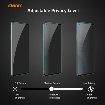 For OnePlus 8 ENKAY Hat-Prince 0.26mm 9H 3D Curved Heat Bending Privacy Anti-spy Full Screen Tempered Glass Film by ENKAY