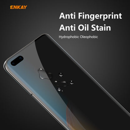 For Huawei P40 Pro ENKAY Hat-Prince 0.26mm 9H 3D Curved Heat Bending Privacy Anti-spy Full Screen Tempered Glass Film by ENKAY