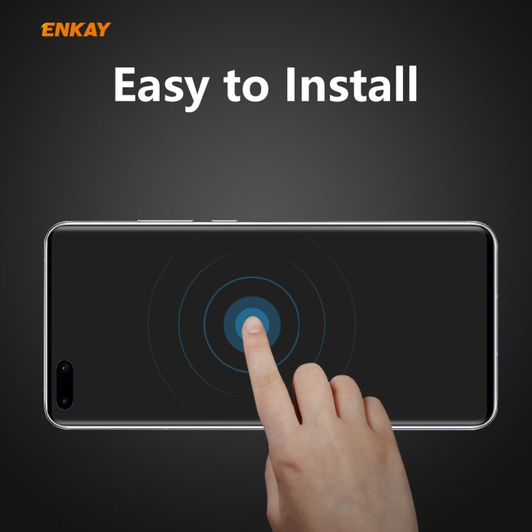 For Huawei P40 Pro ENKAY Hat-Prince 0.26mm 9H 3D Curved Heat Bending Privacy Anti-spy Full Screen Tempered Glass Film by ENKAY