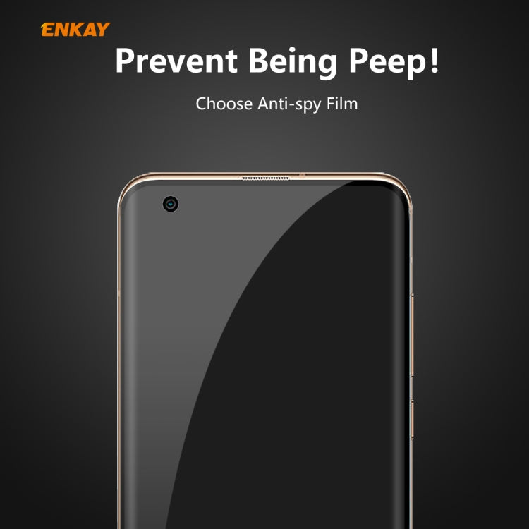 For Xiaomi Mi 10 / Mi 10 Pro ENKAY Hat-Prince 0.26mm 9H 3D Curved Heat Bending Privacy Anti-spy Full Screen Tempered Glass Film by ENKAY
