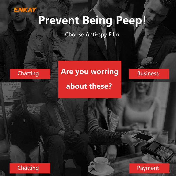 For Xiaomi Mi 10 / Mi 10 Pro ENKAY Hat-Prince 0.26mm 9H 3D Curved Heat Bending Privacy Anti-spy Full Screen Tempered Glass Film by ENKAY