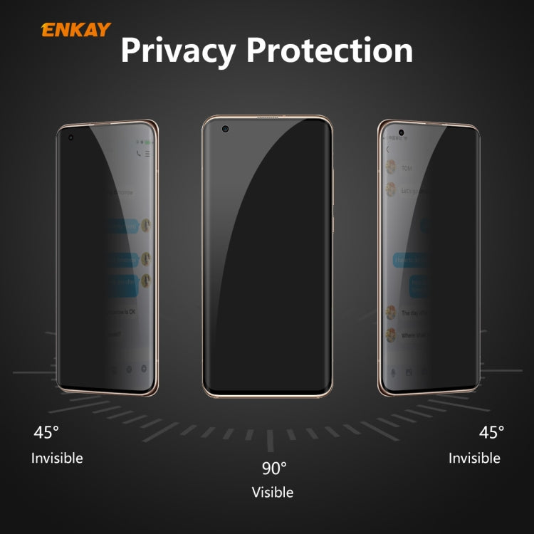 For Xiaomi Mi 10 / Mi 10 Pro ENKAY Hat-Prince 0.26mm 9H 3D Curved Heat Bending Privacy Anti-spy Full Screen Tempered Glass Film by ENKAY