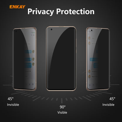 For Xiaomi Mi 10 / Mi 10 Pro ENKAY Hat-Prince 0.26mm 9H 3D Curved Heat Bending Privacy Anti-spy Full Screen Tempered Glass Film by ENKAY