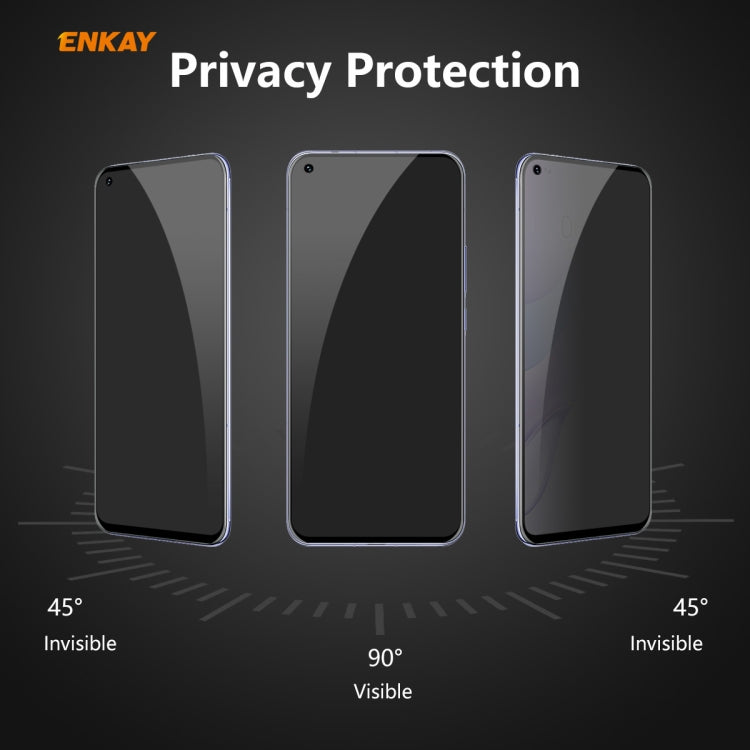 For Huawei Honor 30 ENKAY Hat-Prince 0.26mm 9H 6D Privacy Anti-spy Full Screen Tempered Glass Film by ENKAY