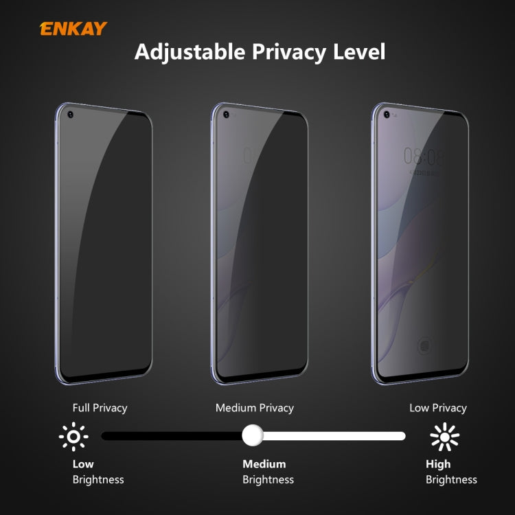 For Huawei NOVA 7 ENKAY Hat-Prince 0.26mm 9H 6D Privacy Anti-spy Full Screen Tempered Glass Film by ENKAY