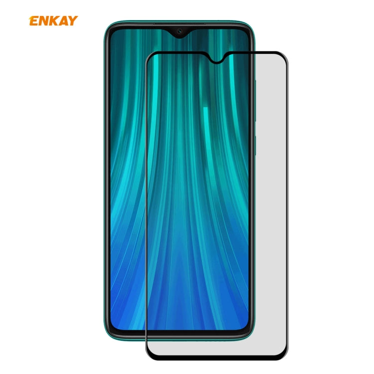 For Xiaomi Redmi Note 8 Pro ENKAY Hat-Prince 0.26mm 9H 6D Privacy Anti-spy Full Screen Tempered Glass Film by ENKAY