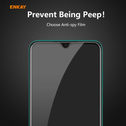 For Xiaomi Redmi Note 8 Pro ENKAY Hat-Prince 0.26mm 9H 6D Privacy Anti-spy Full Screen Tempered Glass Film by ENKAY