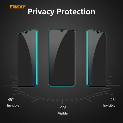 For Xiaomi Redmi Note 8 Pro ENKAY Hat-Prince 0.26mm 9H 6D Privacy Anti-spy Full Screen Tempered Glass Film by ENKAY