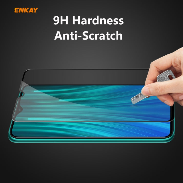 For Xiaomi Redmi Note 8 Pro ENKAY Hat-Prince 0.26mm 9H 6D Privacy Anti-spy Full Screen Tempered Glass Film by ENKAY