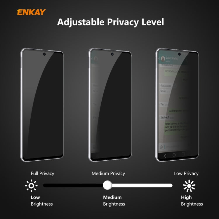 For Redmi Note 9S / Note 9 Pro ENKAY Hat-Prince 0.26mm 9H 6D Privacy Anti-spy Full Screen Tempered Glass Film by ENKAY