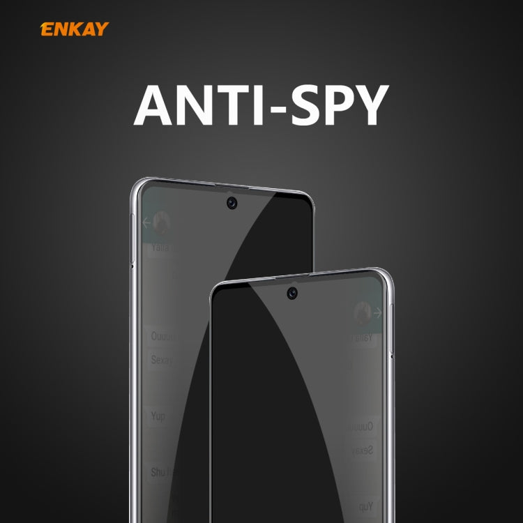 For Samsung Galaxy A71 ENKAY Hat-Prince 0.26mm 9H 6D Privacy Anti-spy Full Screen Tempered Glass Film by ENKAY