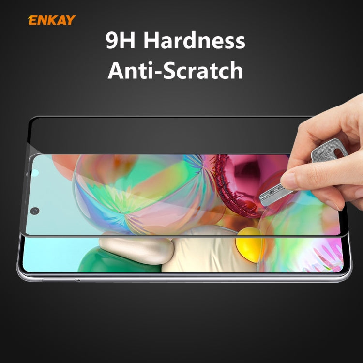For Samsung Galaxy A71 ENKAY Hat-Prince 0.26mm 9H 6D Privacy Anti-spy Full Screen Tempered Glass Film by ENKAY