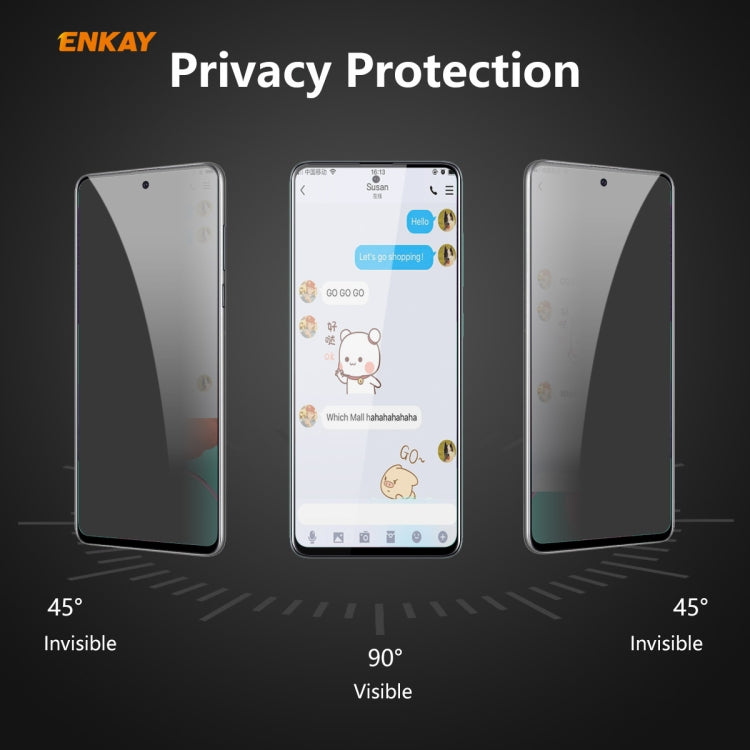 For Samsung Galaxy A51 ENKAY Hat-Prince 0.26mm 9H 6D Privacy Anti-spy Full Screen Tempered Glass Film by ENKAY