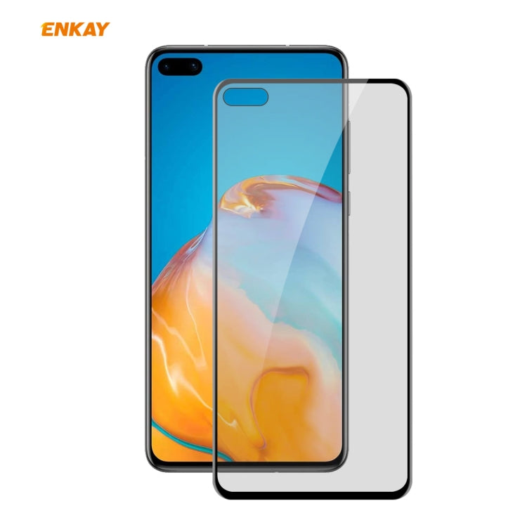 For HUAWEI P40 ENKAY Hat-Prince 0.26mm 9H 6D Privacy Anti-spy Full Screen Tempered Glass Film by ENKAY