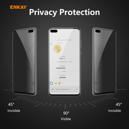 For HUAWEI P40 ENKAY Hat-Prince 0.26mm 9H 6D Privacy Anti-spy Full Screen Tempered Glass Film by ENKAY