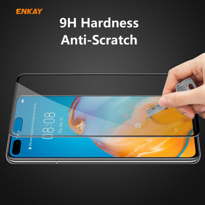For HUAWEI P40 ENKAY Hat-Prince 0.26mm 9H 6D Privacy Anti-spy Full Screen Tempered Glass Film by ENKAY