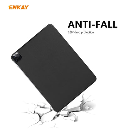 For iPad Pro 11 2022 / 2020 / 2021 ENKAY ENK-8001 Denim Pattern Horizontal Flip Leather Smart Tablet Case with Holder(Black) by ENKAY
